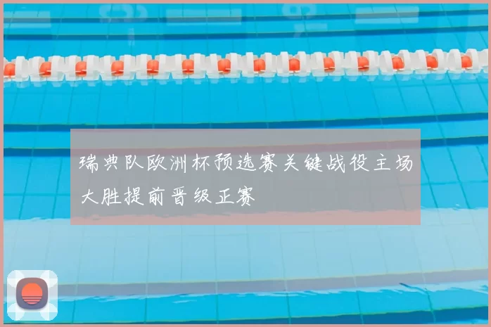 瑞典队欧洲杯预选赛关键战役主场大胜提前晋级正赛