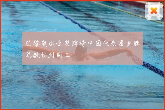 巴黎奥运会奖牌榜中国代表团金牌总数位列前三